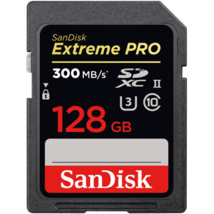 کارت حافظه 128 گیگ سن دیسک SanDisk 128GB Extreme PRO UHS-II SDXC 300MB/S 2000X